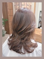エルコット(elcot)&nbsp;◆大人のふんわりロングレイヤー◆つや感ウォームブラウン◆