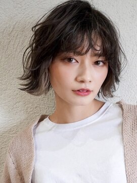 シェル 津山の手店(shel) レイヤーボブ/ウェーブヘア/ボブアレンジ夏カラーインナーカラー