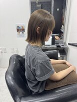 ザ アクネ 岡崎竜美丘店(THE ACNE) ♪オリーブベージュ_切りっぱなし_ブリーチなしカラー