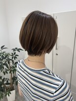 グラムヘアー(GLAM HAIR)&nbsp;丸みショートボブ×柔らかブラウンカラー