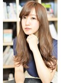 【K-two心斎橋】小顔ロングラフフェミニン～斜めバングで小顔～