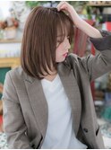 斜めバング×外国人風カラーツヤ感セミディc2川口20代30代40代!