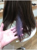 【hair design lotta】紫のインナーカラー