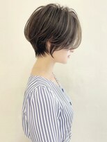 小顔カット/大人可愛い/ショートボブ/耳掛けショート/江角