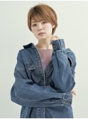 マロンベージュ/Aラインボブ/かきあげ/インナーカラー[新宿駅]