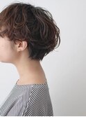 ミニウルフ/チェリーブラウン/ショート[自由が丘/パーマ］