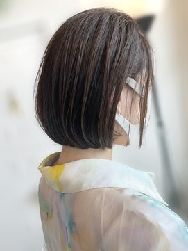 ヘアーエポック(hair epoque) 20代30代40代前下がりストレート大人ボブリップライン