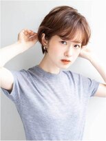 テラス 福島(Terrace)&nbsp;小顔カットマッシュショートベージュカラー前髪あり20代30代40代