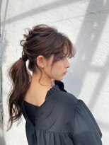 編み込みアップスタイル×中村日花莉