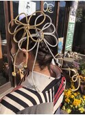 卒業式ヘアセット×袴着付け