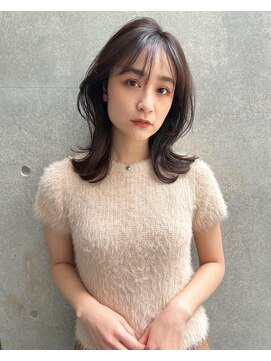 ラボヌールヘアーグレース 門前仲町店(La Bonheur hair grace) 似合わせカット/くびれヘア/艶暗髪カラー/薄めバング/韓国ヘア
