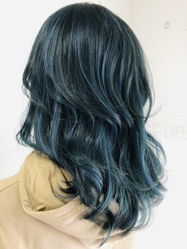 リジェール 高辻店 脱白髪染め ハイライト ブルージュ レイヤー シークレット