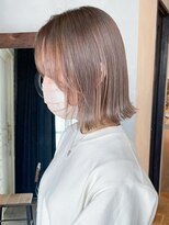 アルバム 渋谷パルコ(ALBUM) ミルクティーベージュボブ_グレージュカラーボブウルフ_ba392401