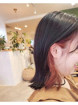 ヨハク(yohak) イヤリングカラー×オレンジピンク