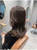 オリーブベージュ／オイルカラー/レイヤーカット/水素ケアカラー