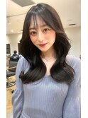 レイヤーカット/韓国ヘア/ロングヘア/ロングスタイル/やる巻き