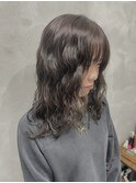 前髪あり☆こなれウェーブパーマ♪ミディアムレイヤー