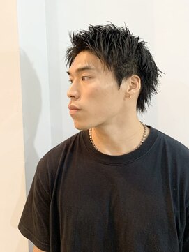 クロト(Clotho) スパイキーショート/ツイストスパイラル波巻きメンズウルフ