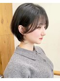 黒髪ショートカット×ひし形ショートボブ×前髪あり20代30代40代