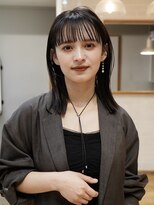 ガーランド (Garland) 小顔ミディ顔周りレイヤー切りっぱなしシースルー前髪原宿神宮前