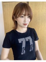 ミリ 奈良店(mm)&nbsp;オレンジブラウン/くびれヘア/ミディアムレイヤー/顔周り/奈良