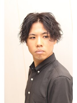 ヘアーアンドグルーミング ヨシザワインク(HAIR&GROOMING YOSHIZAWA Inc.) センターパートスパイラルパーマウェーブ波巻き床屋バーバー