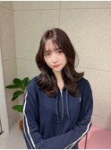 オリーブグレー/赤み解消/レイヤーカット/紅網風/韓国風