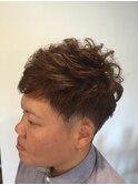 ツーブロックアシメ(トップパーマ)