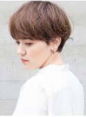 【20代30代】大人かわいい　小顔丸みショート【江畠】