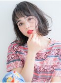 マーブル三軒茶屋☆ミディアムボブ×外ハネ×暗髪アッシュ☆