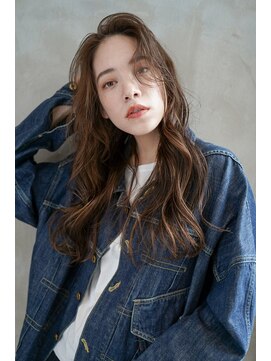 ギークス(GEEKS) 【GEEKS渋谷】かきあげウェットヘア/透明感ベージュ/垢抜けヘア