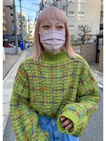 オンヌ(onnu)&nbsp;ケアブリーチを使用したホワイトピンクベージュ