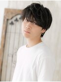 アッシュブラック×グランマッシュ抜け感ヘアL