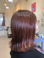 リト(Lit)&nbsp;【人気】イヤリングカラー　ぱつっとボブ　切りっぱなし