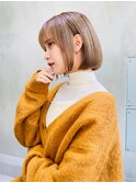 【kate 大宮】コンパクト丸みボブxミルキーベージュ