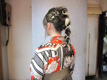 着物の着付け、ヘアセット。早朝も承ります。