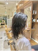 脱力感のあるミディアムパーマ