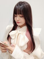 アフロート ギンザ(AFLOAT GINZA) パッツン前髪×インナーピンク