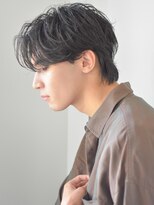 ディッセンバー 神宮前(December)&nbsp;ニュアンスパーマアッシュブラックウルフ波巻きスパイラル渋谷