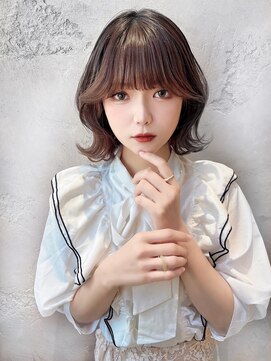 ロンドローズ 名古屋(Lond damaskRose) 顔周り ボブ 韓国 レイヤー ダブルカラー 名駅 リタッチ 167