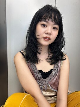 ビューナゴヤ 名駅(VIEW NAGOYA) 黒髪/ボブルフ/小顔/ワンレン/レイヤーカット/顔まわりレイヤー