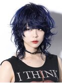 韓国風ウルフカット/レイヤーカット/顔周りカット/ネイビー