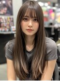 くびれヘア ハイライトカラー アプリコットオレンジ 夏