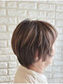 50代60代70代×ショートレイヤー×イノアカラー×ハイライト