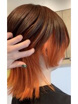 ルルバイアズール 草加店(LULU by azule)&nbsp;インナーカラー,オレンジ,韓国風【草加】