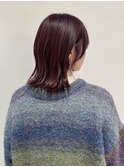 カシスラベンダー/ブリーチカラー/ボブミディアム/20代