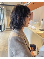 エニイ(ANY)&nbsp;デザインカラー/オリーブベージュ/ウエットヘア【千葉／パーマ】