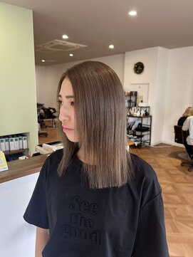 オーダイム(ou' dime) くすみベージュケアブリーチミディアムへア