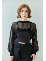 チャーム クラッシー 寺田町本店(Charm classy) オレンジカラー/ミディアムレイヤー/顔周りレイヤーカット