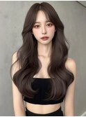 暗めカラー/レイヤーカット/顔まわり/韓国/銀座/前髪